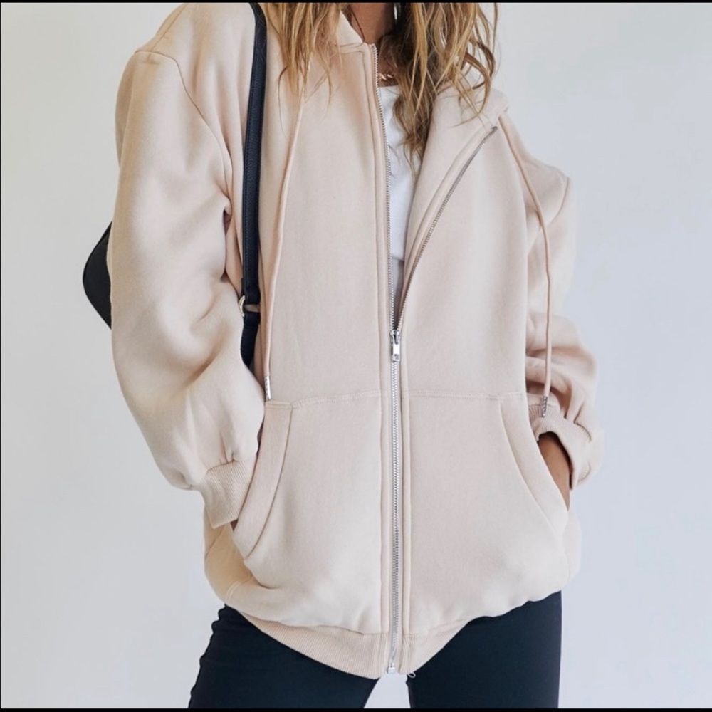 NWOT Princess Polly Florida Oversized Zip Up Sweatshirt